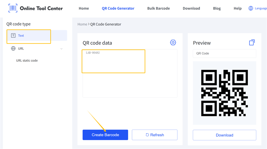 Перетворення тексту в QR-код