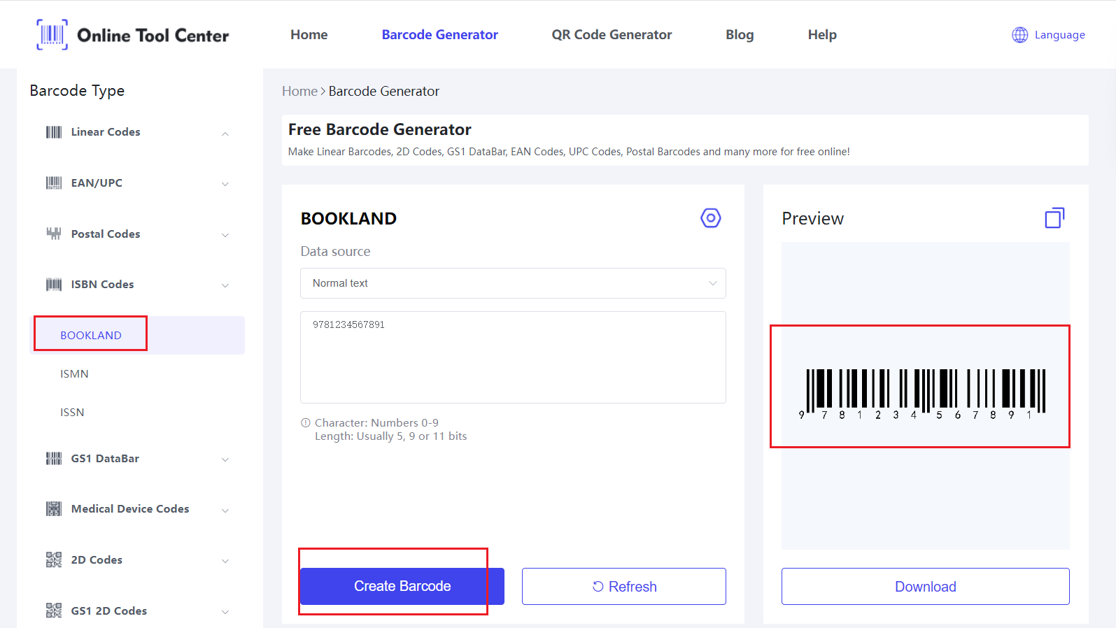 безкоштовний онлайн Bookland EAN barcode generator.png