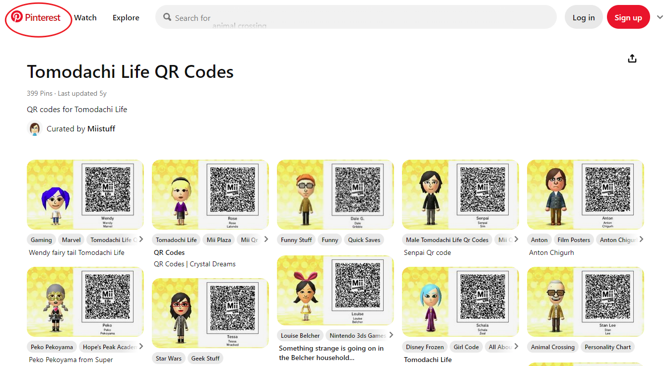 Коди QR Tomodachi Life з Pinterest.png