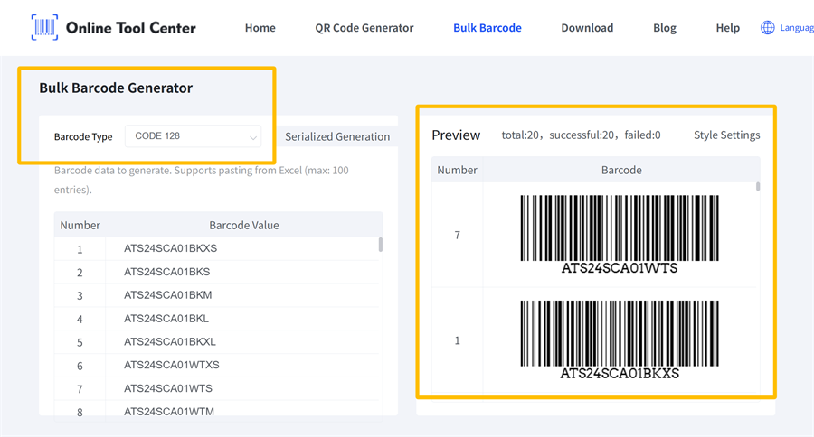 bulk barcode generator генератор штрих-кодів