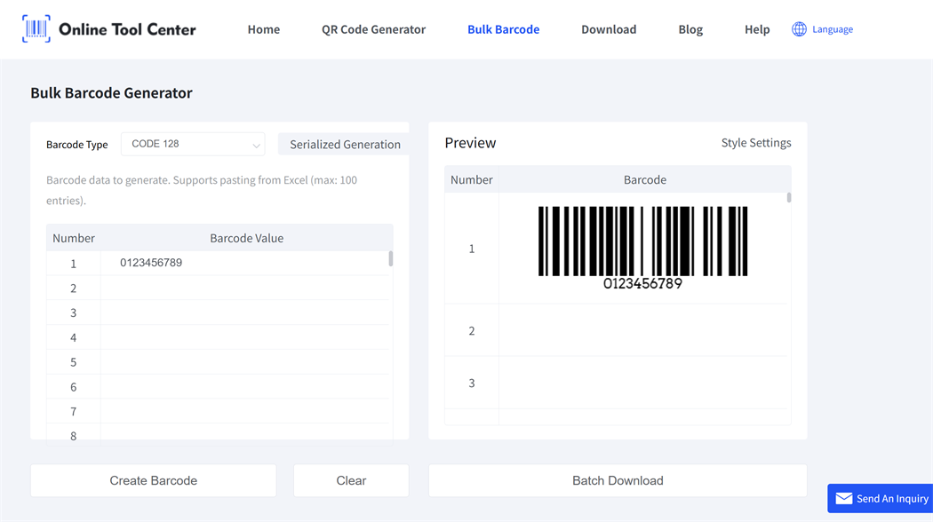bulk barcode generator генератор штрих-кодів