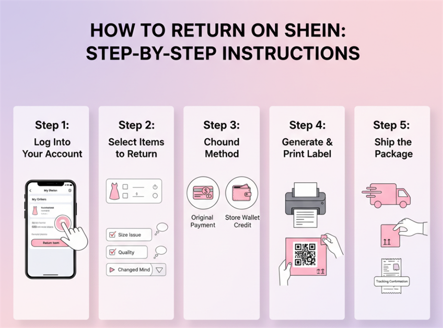 step by step instrucions of returning on shei крок за кроком інструкції повернення на шей