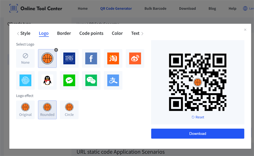 Erate користувацький баскетбольний QR код