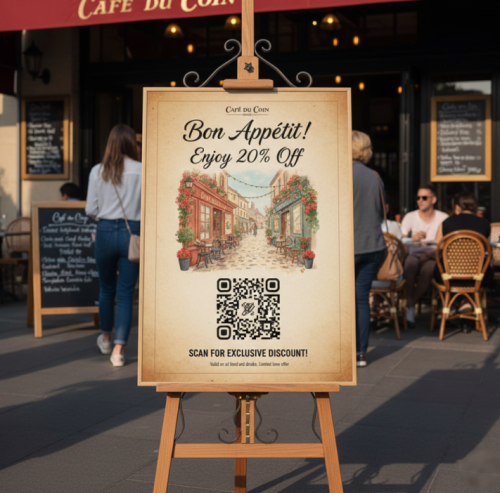 реклама ресторану QR-код