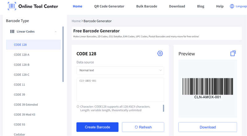 erate code 128 code for medical comsumable код 128 для медичного споживання