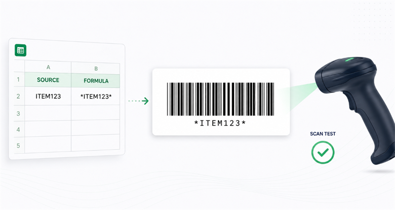 use libre barcode 39 in excel використовувати вільний штрих-код 39 в Excel