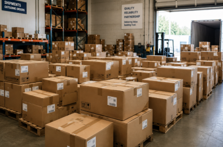 roducts packed in corrugated boxes ready for shipment продукти, упаковані в гофровані коробки, готові до відправки